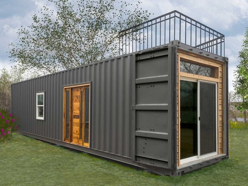 Una casa container marítimo con decoración moderna y todo lo que precisa para vivir confortablemente