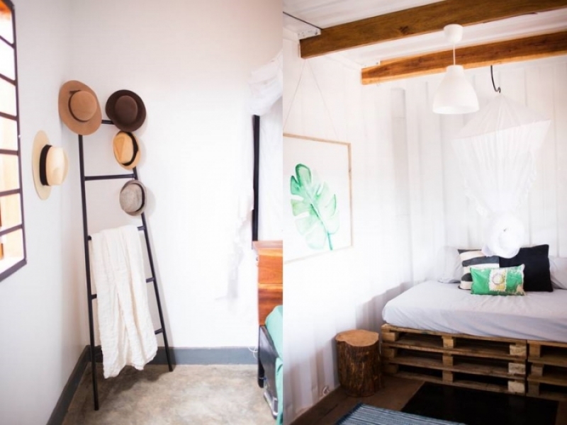 El contenedor Haus - Predominio del blanco, madera y metal en el dormitorio